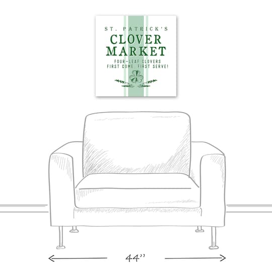 St. Patrick's Clover Market Canvas Wall Art